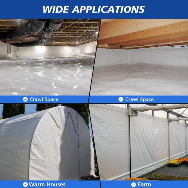 Farm Plastic Supply 6 Mil Black Crawl Space Vapor Barrier – 6' X 100' Heavy Duty Polyethylene Sheeting