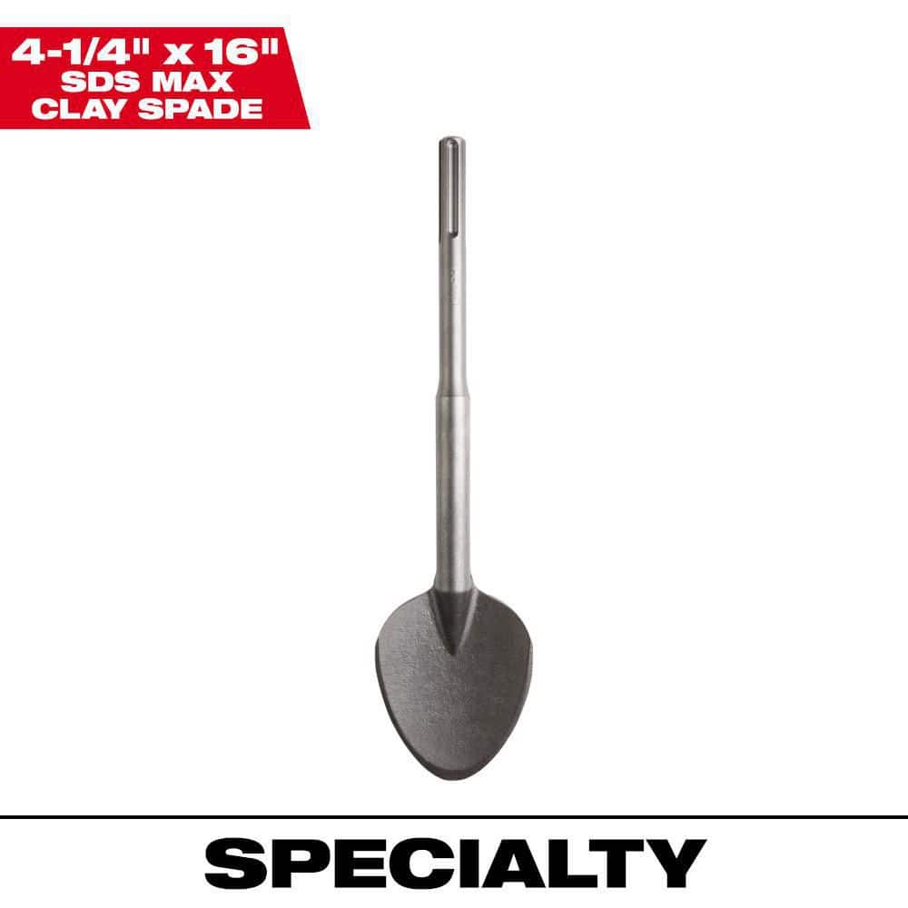 Milwaukee 4-1/4 in. x 16 in. SDS-MAX Steel Clay Spade 48-62-4094 The Home  Depot