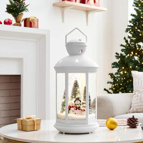 DANYA B Tabletop Christmas Holiday Winter Scene Falling Snow Music