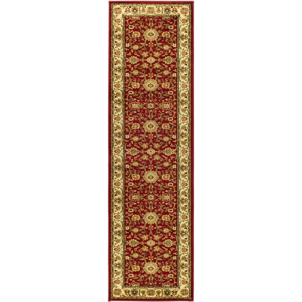 Lyndhurst Red/Ivory 2 ft. x 6 ft. Border Floral Antique Runner Rug price history on PriceWatchPro