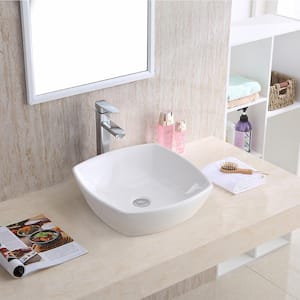VC-509-WH Valera 17 in. Vitreous China Vessel Bathroom Sink in White