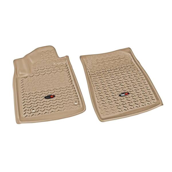Rugged Ridge Floor Liner Front Pair Tan 2012-2013 Toyota Tundra and Sequoia