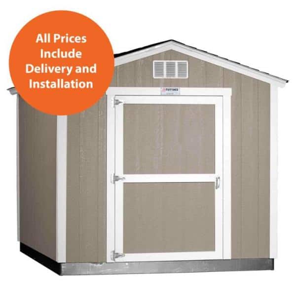 Tuff Shed Tahoe Series Bijou Installed Storage Shed 8 ft. x 10 ft. x 8 ft. 6 in. (80 sq. ft.) 7 ft. High Sidewall, Gray -  Tahoe 8x10 E