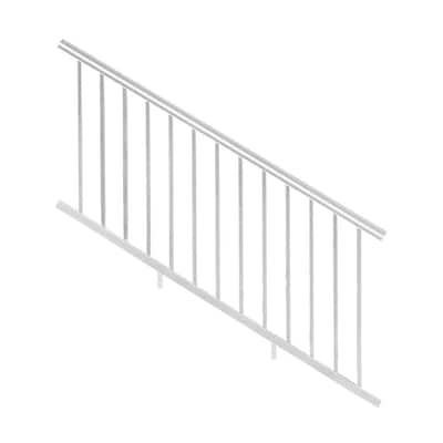 Allure 96 in. x 36 in. White Aluminum Preassembled Stair Railing Kit