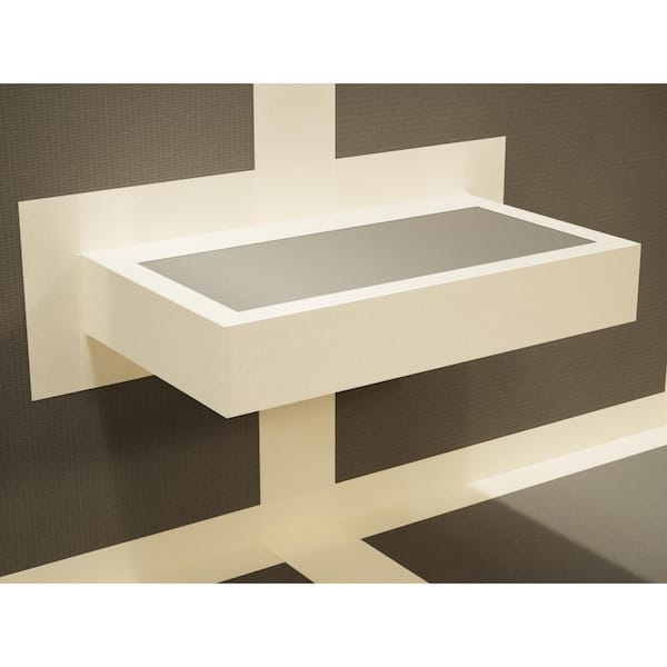 24 in. x 12 in. x 4 in. Original Wall Floating Shower Bench Kit Concrete Gray Mesh Board-Original Shower Bench Bracket
