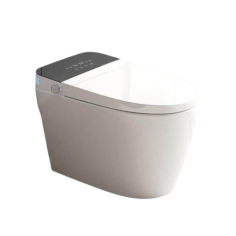 H2O Smart Elongated Bidet Toilet 1.0/1.28 GPF Dual Flush in White with Heat