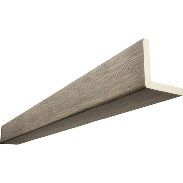 Ekena Millwork Endurathane 4 in. H x 4 in. W x 22 ft. L Rough Sawn Almond Faux Wood Beam