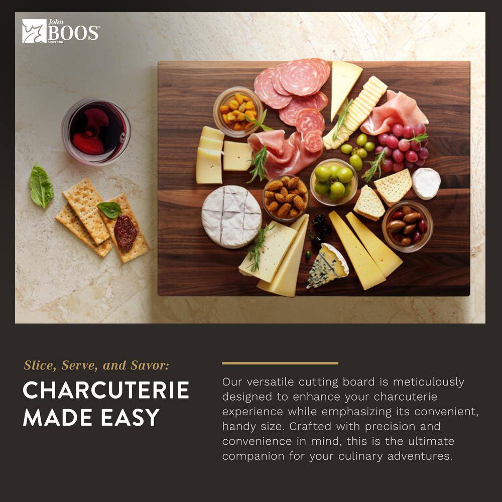 John Boos Large Walnut Reversible Wood Cutting Board