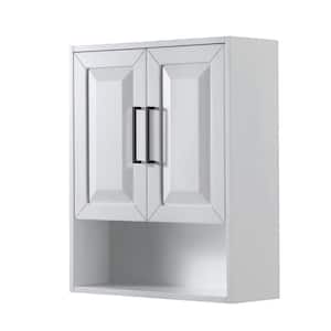 Daria 25 in. W x 9 in. D x 30 in. H White Bathroom Storage Wall Cabinet
