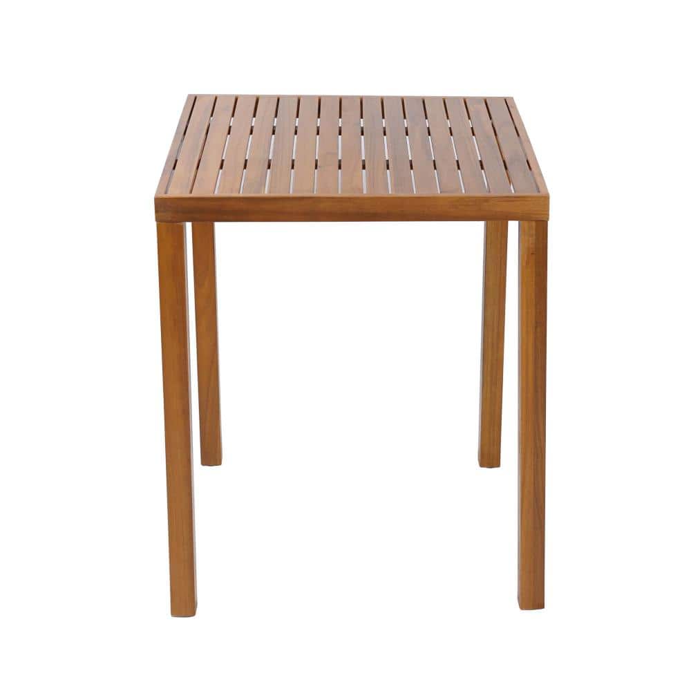 Acacia Wood Bar Table Minimalist Slatted Top Weather-Resistant 39.6 Inch Indoor Outdoor Assembly Required price history on PriceWatchPro