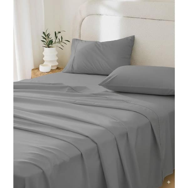 California Cotton Club Light Gray  Cotton King Pillowcase Set of 2