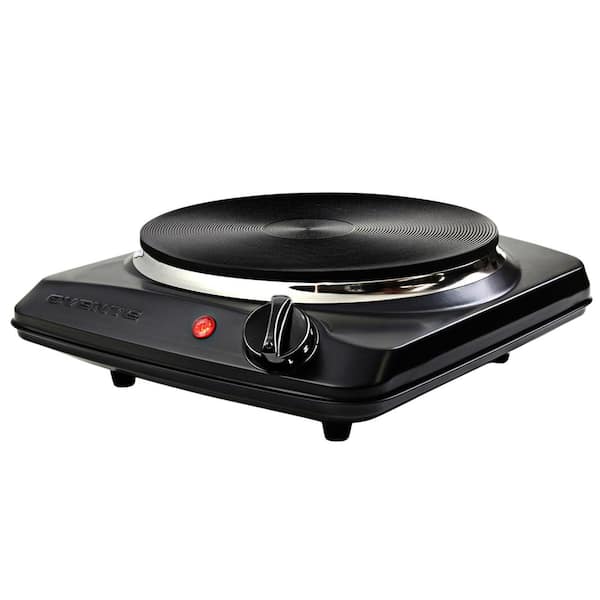 Single Burner 7.25 in. Black Hot Plate