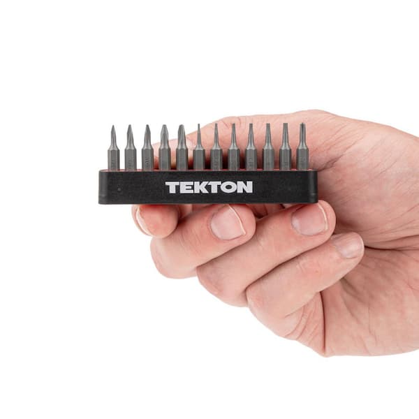 TEKTON 4 Mm Elektronik-Bit-Set Mit Schiene, 12-teilig (Y000-Y2, PL1-PL6, Abstandshalter)