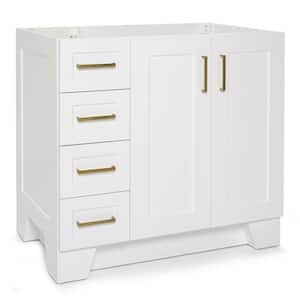 Taylor 36 in. W x 21.5 in. D x 34.5 in. H Freestanding Bath Vanity Cabinet Only in White