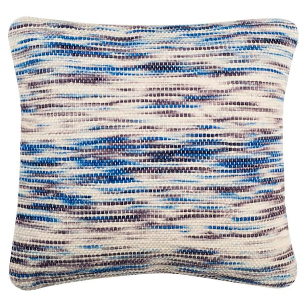 SAFAVIEH Tight Weave Blue/Multi 20 in. x 20 in. Throw Pillow