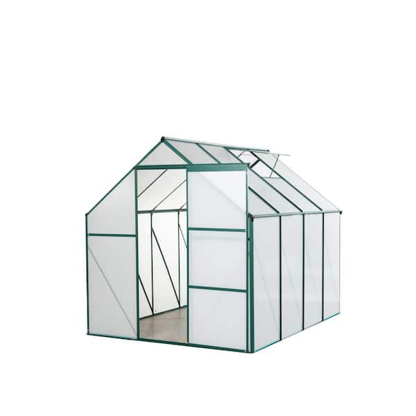 Unbranded 74.8 in. W x 122.44 in. D x 76.77 in. H Green Aluminum Outdoor Patio Greenhouse, Expand Your Gardening Space