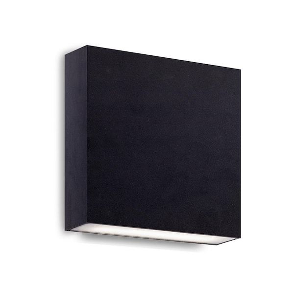KUZCO Mica 6 in. 1 Light 15-Watt Black Integrated LED Wall Sconce
