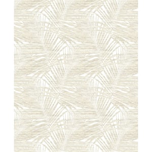 Shadow Palms Coconut Vinyl Peel and Stick Wallpaper Roll (Covers 30.75 sq. ft.)
