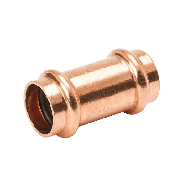 Streamline 1/2 in. Copper Press x Press Pressure Coupling with No Stop Pro Pack (10-Pack)