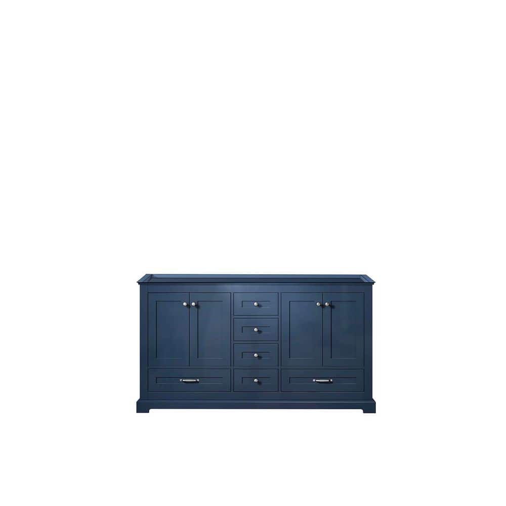 Dukes 59" Freestanding Double Vanity Cabinet in Navy Blue