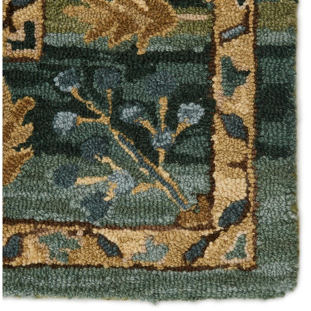 Cardamom Blue and Green Hand-Tufted Wool 8' x 10' Rug