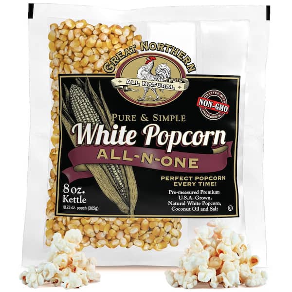 GREAT NORTHERN 8 oz. White Popcorn Portion Packs (24-Pack)