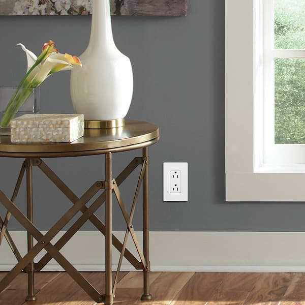 Claro 15-Amp Tamper-Resistant Duplex Receptacle, Slate (SCRS-15-TR-SL)