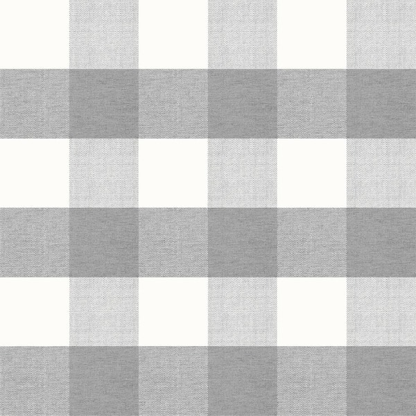 Buffalo Check Grey Abstract Peel and Stick Wall Mural
