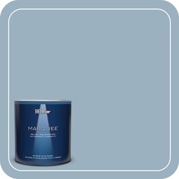 BEHR MARQUEE 1 qt. #ECC-32-1 Cloudless Day Satin Enamel Interior Paint & Primer