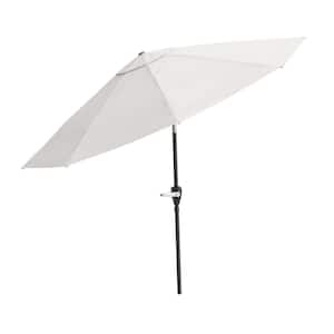 10 ft. Aluminum Outdoor Patio Umbrella with Auto Tilt, Easy Crank Lift in Tan