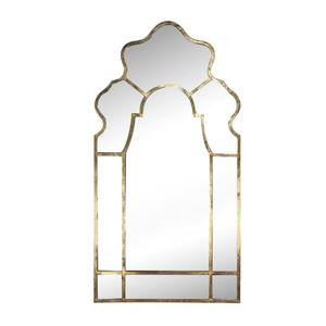 2 in. x 54.5 in. Novelty Metal Frame Gold Wall Mirror