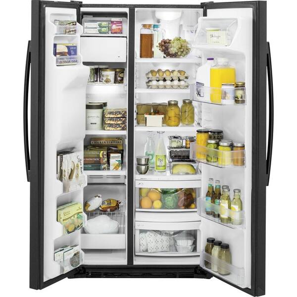 ge high gloss black refrigerator