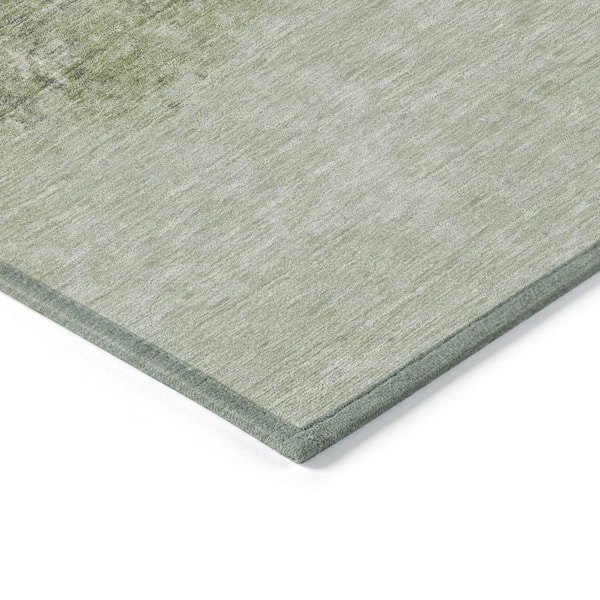 Chantille Machine Washable Indoor/Outdoor Abstract ACN2214 Aloe 8 ft. x 8 ft. Area Rug