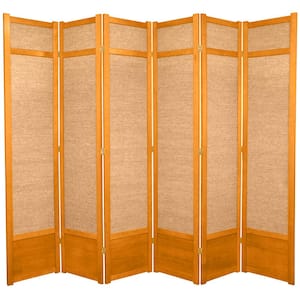 7 ft. Honey 6-Panel Room Divider