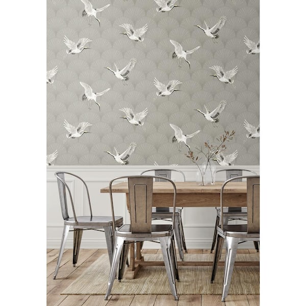 NextWall Peel & Stick Check & Spot Argos Grey Wallpaper | OnlineFabricStore