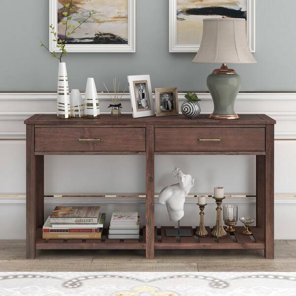 42 inch console table with storage