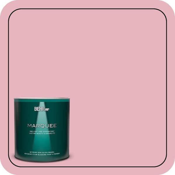 BEHR MARQUEE 1 qt. #110C-2 Colonial Rose Semi-Gloss Enamel Interior Paint & Primer