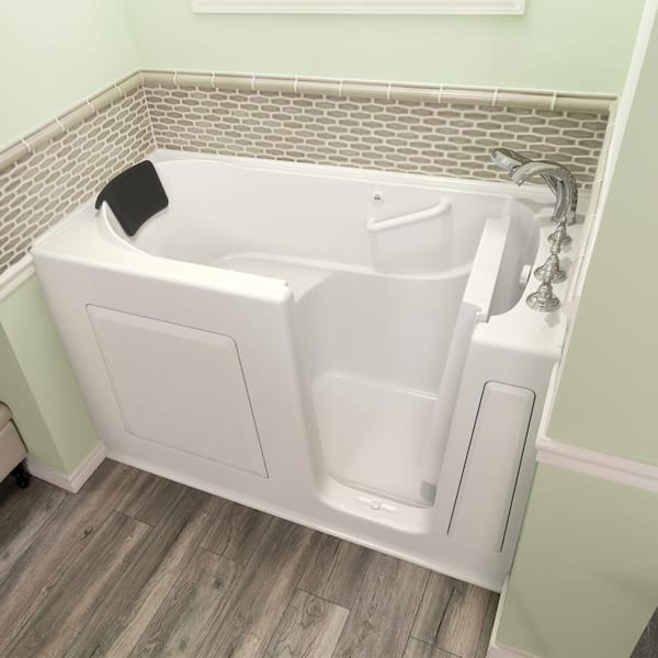 Gelcoat Premium Series 60 in. x 30 in. Walk-in Soaking Bathtub with Right Hand Drain in White