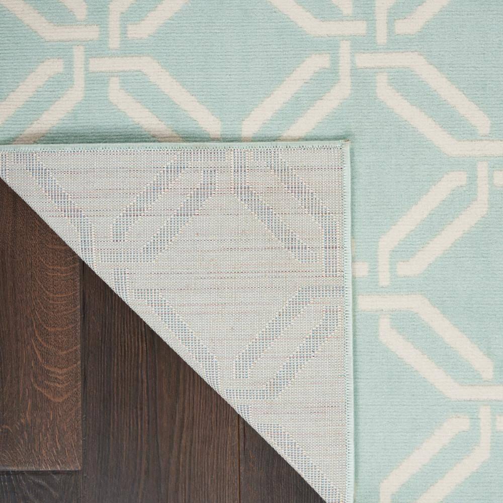 Trellis Charm Green Synthetic 4' x 6' Reversible Area Rug