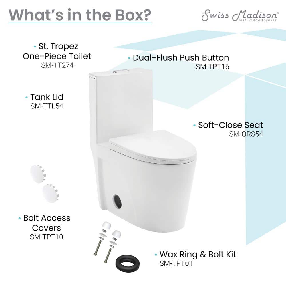 White Elongated Dual Flush High Efficiency Toilet