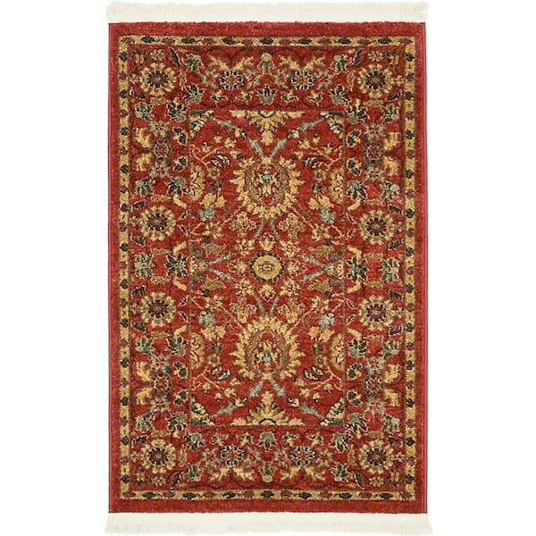 Unique Loom Edinburgh Monroe Red 2' 2 x 3' 0 Area Rug