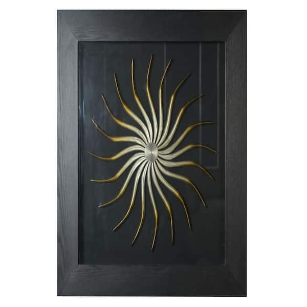 HomeRoots Mariana Black Wood and Glass Shadow Box