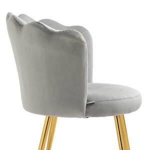 Modern Gray Foam Ergonomic Office Chair with Metal Legs
