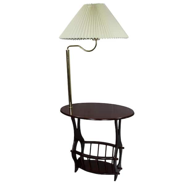 Brass Floor Lamp, Table With Lamp Attached Home Depot
