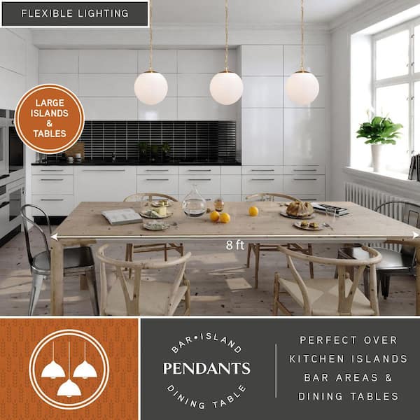 VAXCEL Linden 1-Light Gold Brass Mid-Century Modern Pendant