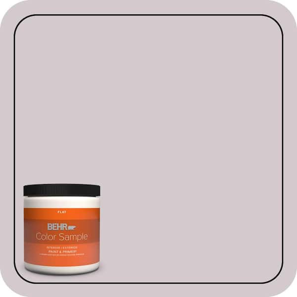 BEHR PREMIUM PLUS 8 oz. #N110-1 Dusty Lilac Flat Interior/Exterior Paint & Primer Color Sample