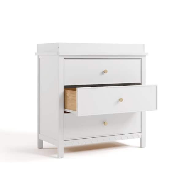Graco Sasha White 3 Drawer 35.47" Dresser with Changing Topper  03713-401 - The Home Depot