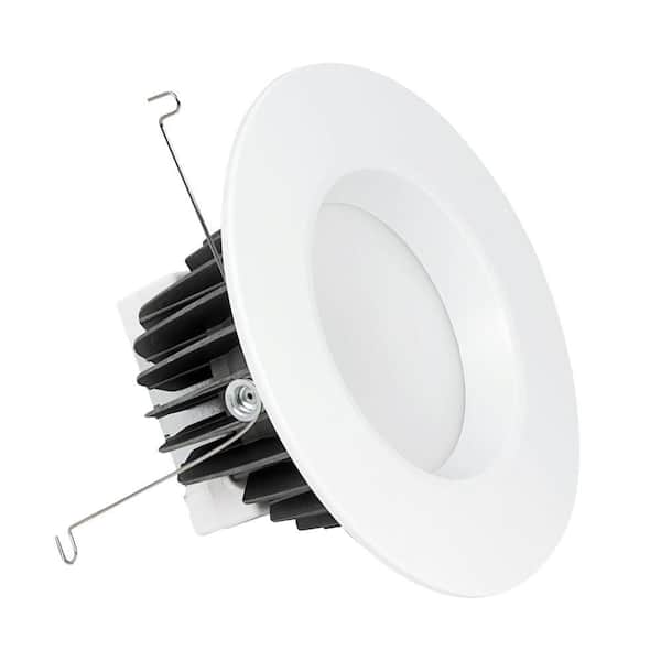 Feit Electric 5 in. - 6 in. 3000K White Recessed LED Retrofit Trim (4-Pack)