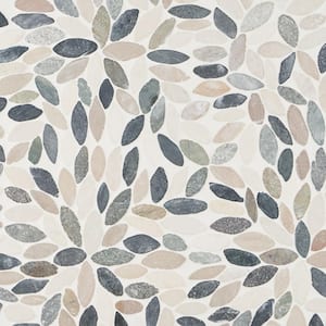 Countryside Flower Multicolored 11.81 in. x 11.81 in. Natural Stone Floor and Wall Mosaic Tile (0.97 sq. ft./Each)