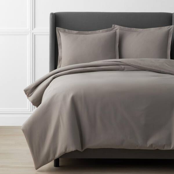 The Company Store Legacy Velvet Flannel Mocha Solid Queen Duvet Cover
